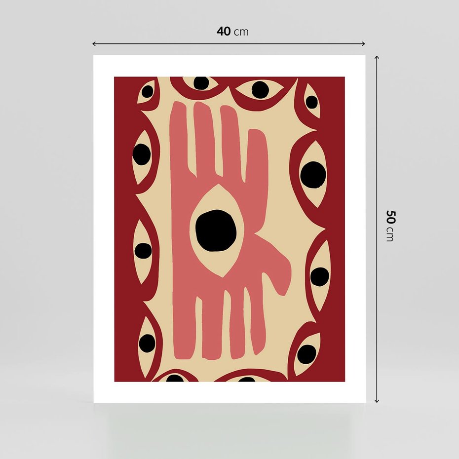 Plakat bez ramy 40x50 - Migotliwe Kształty - abstrakcyjny obraz, boho styl