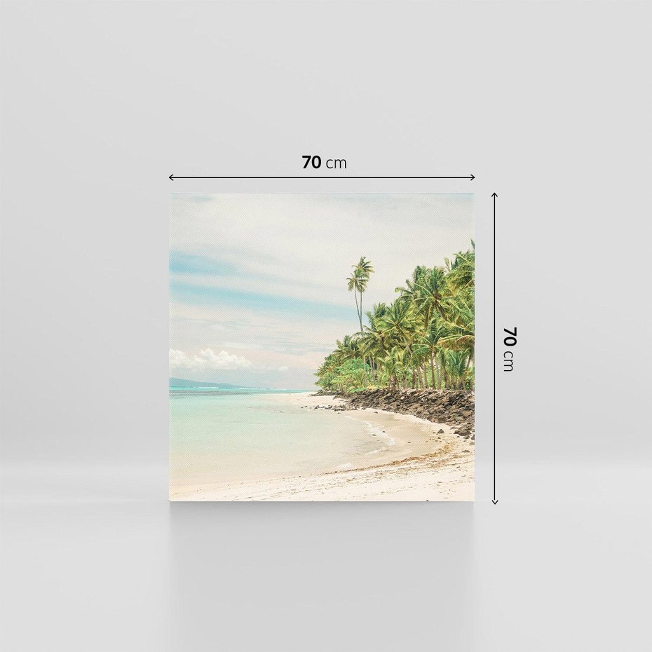 Obraz na płótnie 70x70 - Uczta Egzotycznych Marzeń - fotografia, rajska plaża