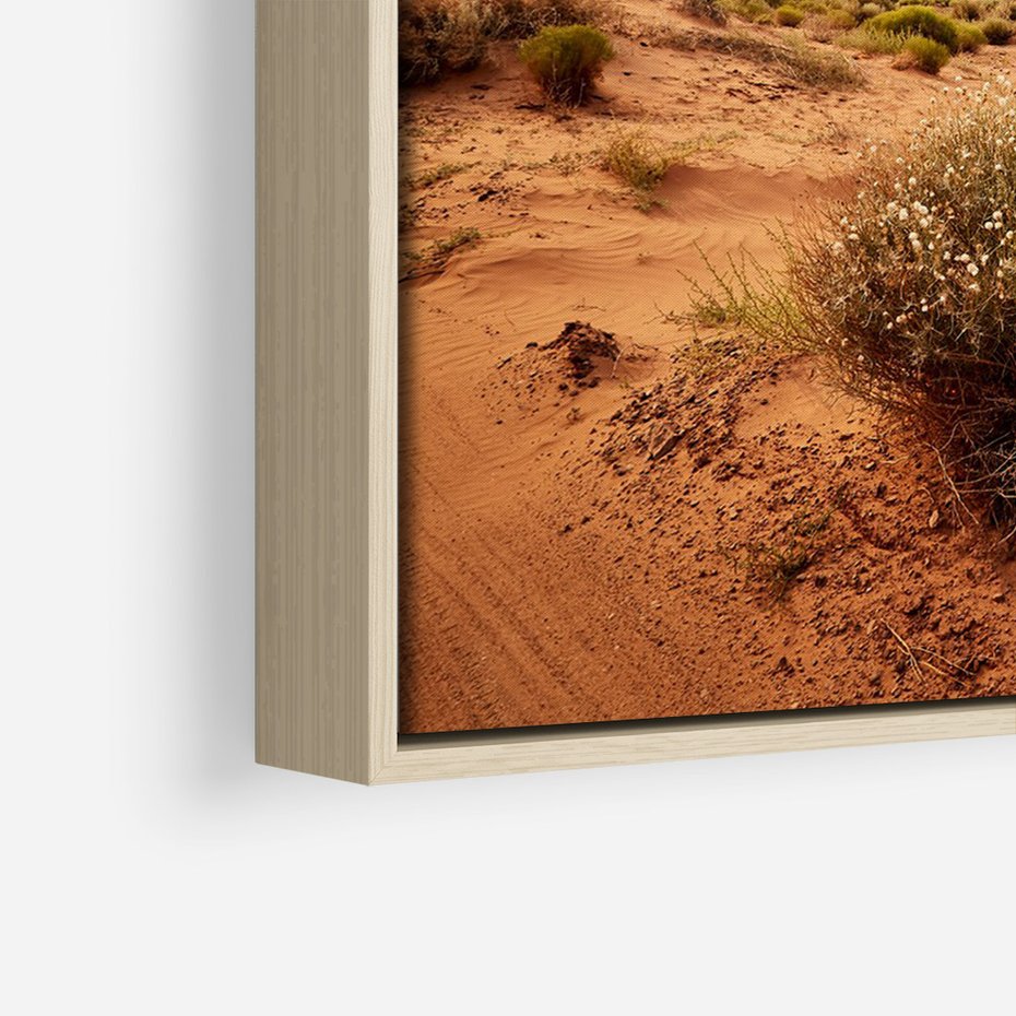 Obraz w ramie 50x70 - Pejzaż pustynnego kanionu - pustynia, kanion - rama drewno