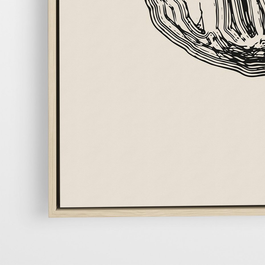 Obraz w ramie 80x120 - Abstrakcyjne Odbicie - abstrakcyjne odbicie, biało czarny - rama drewno