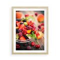 Plakat w ramie 50x70 - Smakowite Porywy - owoce, jedzenie - rama drewno