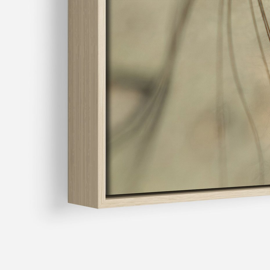 Obraz w ramie 80x120 - Delikatność dmuchawców - dmuchawce, krople - rama drewno