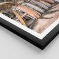 Plakat w ramie 50x70 - Surfingowy Raj - deski surfingowe, na plaży - rama czarna