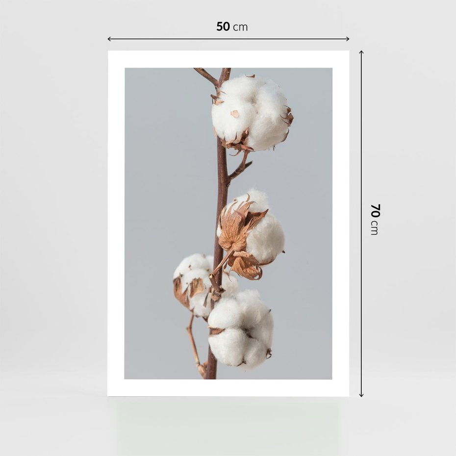 Plakat bez ramy 50x70 - Bawełniana boho miękkość - bawełna, boho