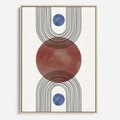 Obraz w ramie 50x70 - Księga Impulsów - nowoczesny plakat, styl midcentury - rama drewno