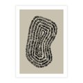 Plakat bez ramy 21x30 - Nowoczesne Odbicia Wnętrza - boho plakat, czarne kropki kreski