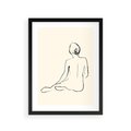 Plakat w ramie 30x40 - Akt w Minimalizmie - kobieta akt, minimalizm - rama czarna