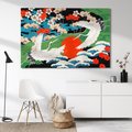 Obraz na płótnie 70x50 - Wibracje emocji - sztuka japońska, wyraziste kolory