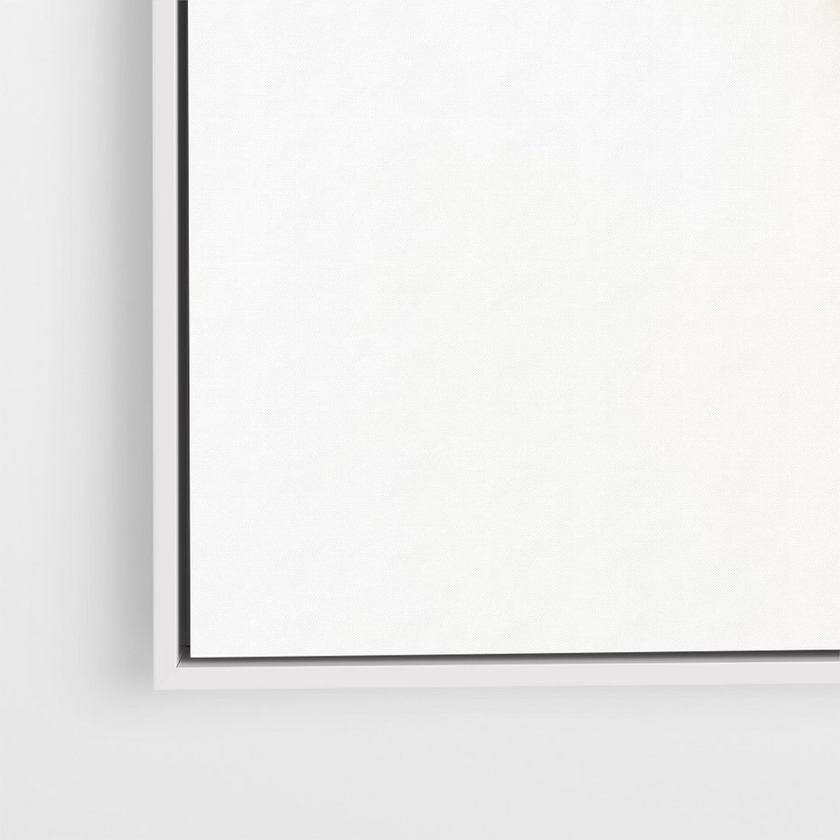 Obraz w ramie 80x120 - Przyjemność dla Oczu - złote, liście - rama biała