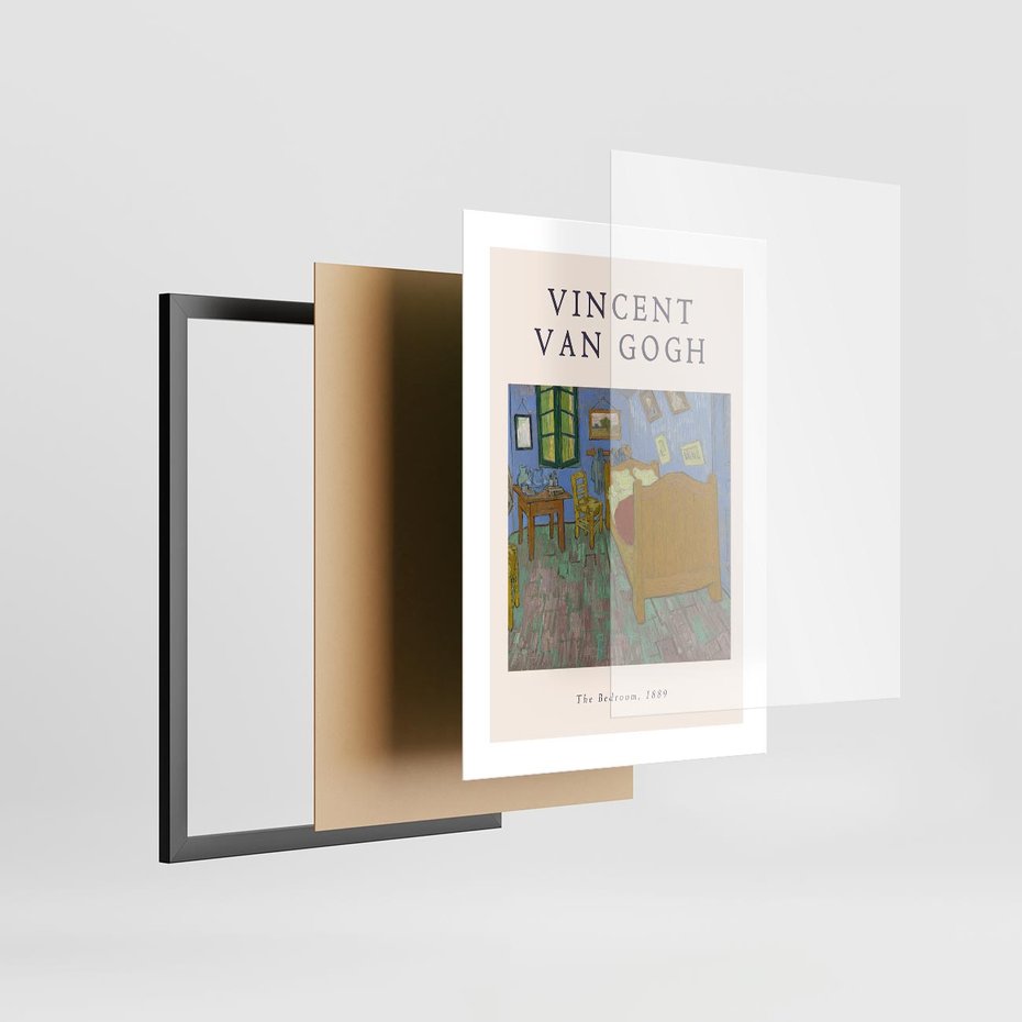 Plakat w ramie 30x40 - Reprodukcja van Gogha - vincent van gogh, reprodukcja - rama czarna