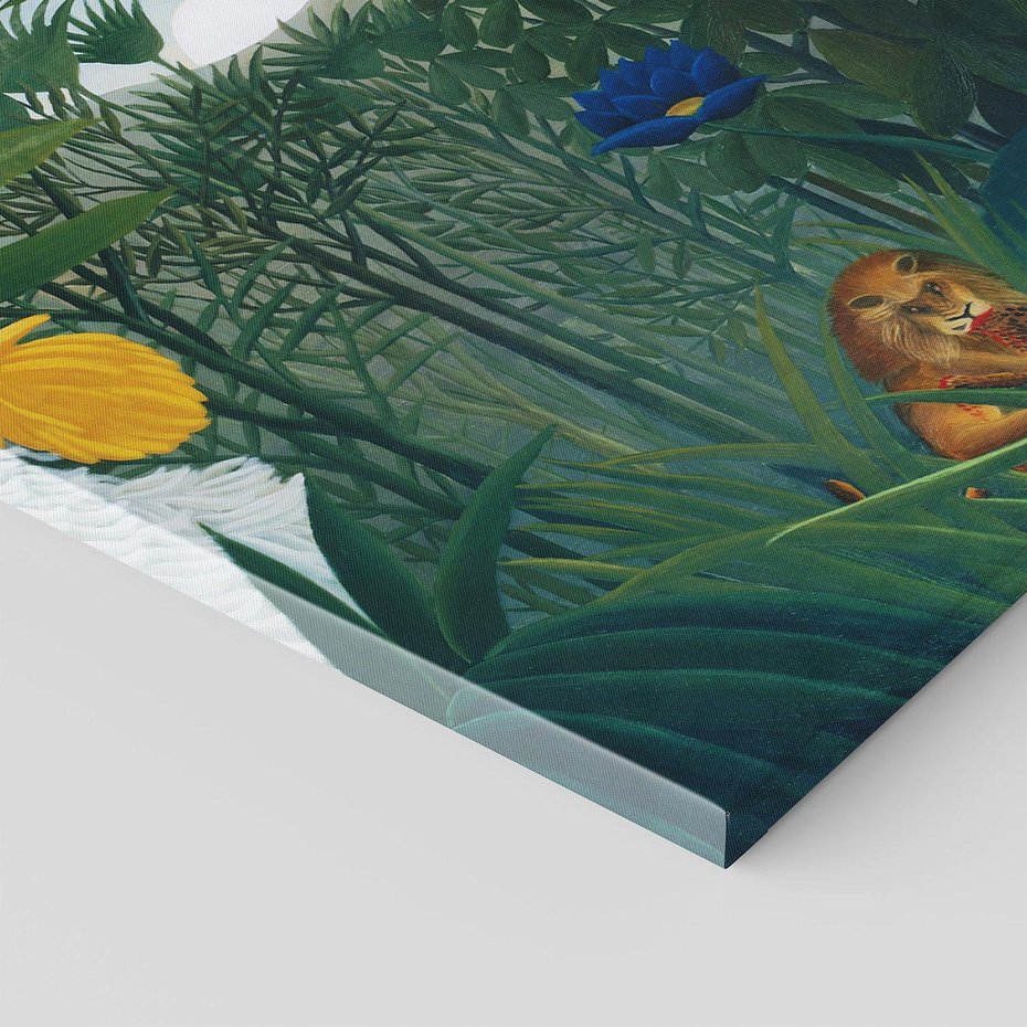 Obraz na płótnie 60x60 - "Uczta Lwa" (1907) Henri Rousseau - Reprodukcja - reprodukcja, obraz na płótnie