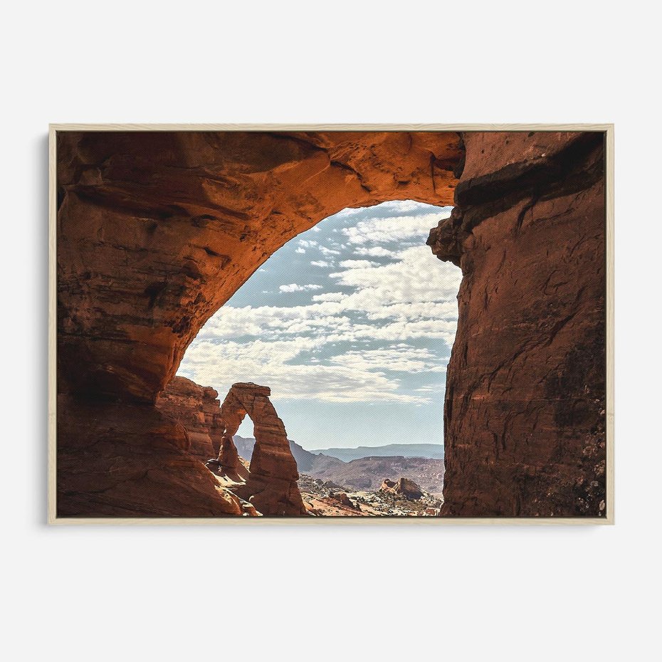 Obraz w ramie 100x70 - Magia pustynnego kanionu - pustynia, kanion - rama drewno