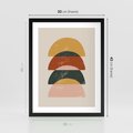 Plakat w ramie 30x40 - Energetyczne Wzory - nowoczesny plakat, abstrakcyjne kształty - rama czarna