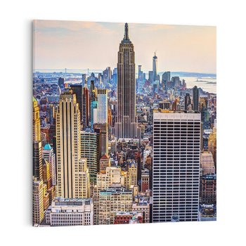 Obraz na płótnie 50x50 - Manhattan - Wieżowce Nowego Jorku - Manhattan, Nowy Jork