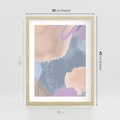 Plakat w ramie 30x40 - Rozmyte Akwarelowe Marzenia - abstrakcyjne akwarelowe plamy, pastele - rama drewno