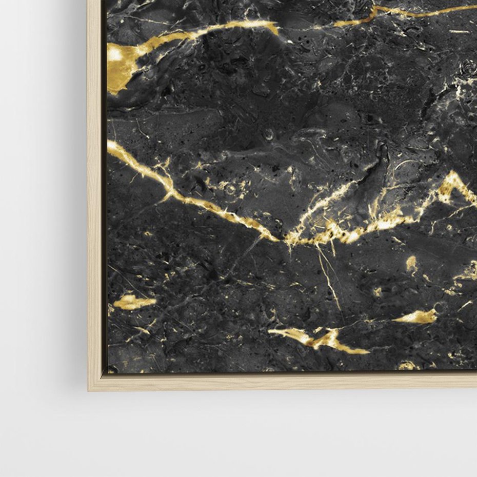 Obraz w ramie 100x70 - Egzotyczny Blask - marmur, złoto - rama drewno