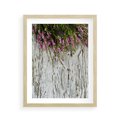 Plakat w ramie 40x50 - Fioletowe Wrzosy - wrzosy, fiolet - rama drewno