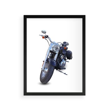 Plakat w ramie 40x50 - Motocykl w ruchu - motor, bike - rama czarna