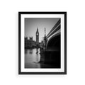 Plakat w ramie 30x40 - Majestatyczny Big Ben w Londynie - Londyn, most - rama czarna