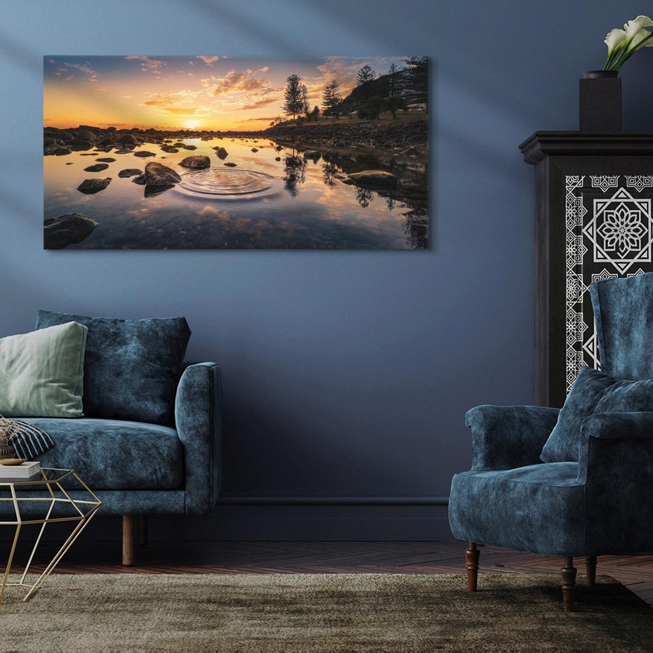 Obraz na płótnie 100x50 - Spokój nad jeziorem - jezioro