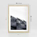 Plakat w ramie 30x40 - Surowa Elegancja Architektury - architektura, surowe formy - rama drewno
