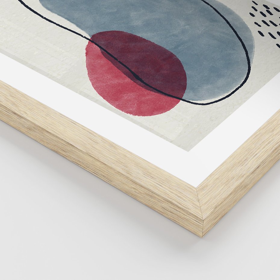 Zestaw obrazy w ramie 50x70 galeria - Grafika, akwarelowe, plamy - rama drewno