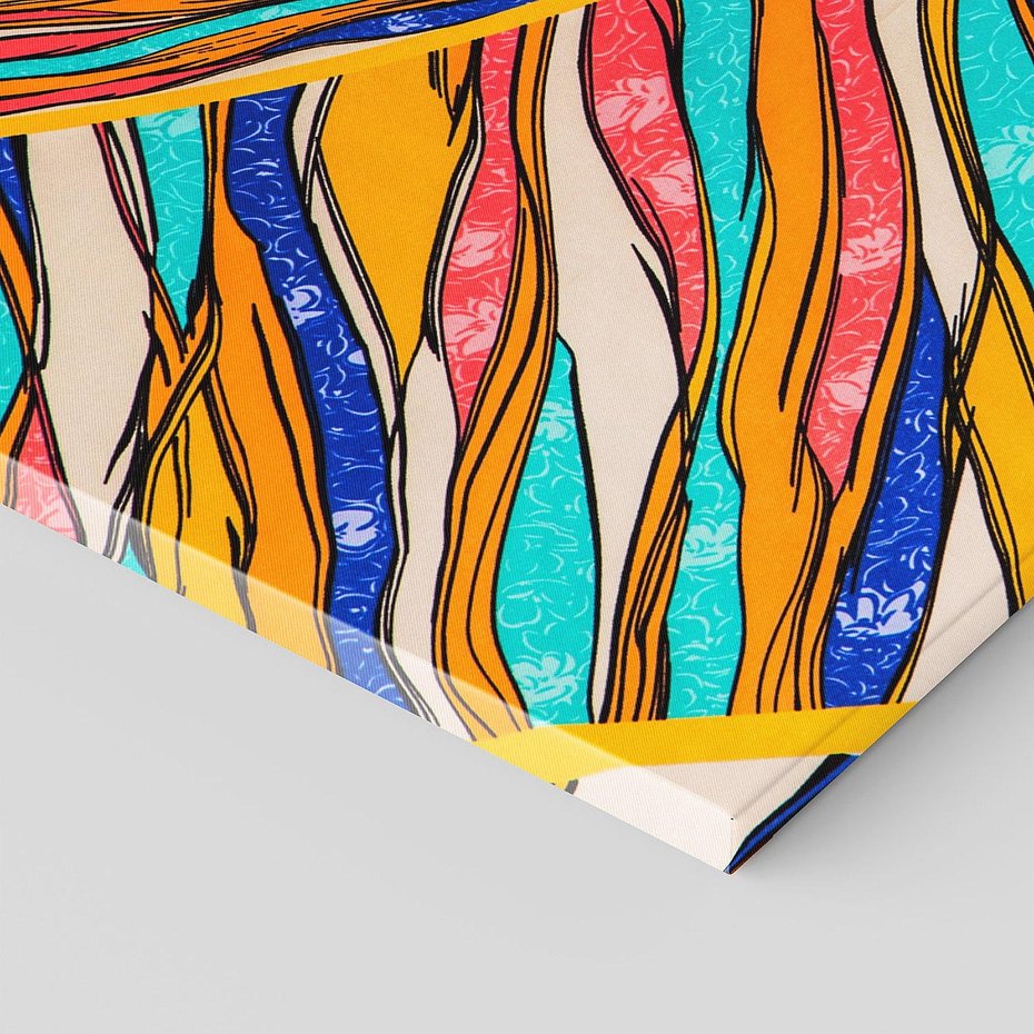 Obraz na płótnie 90x30 - Eksplozja Abstrakcyjnych Barw - abstrakcja