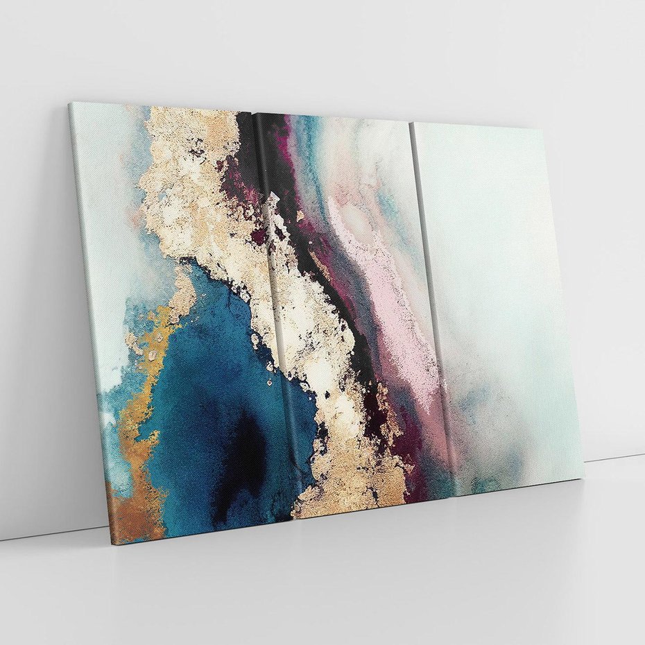 Obraz na płótnie 120x80 - Elegancki Impuls - abstrakcyjne plamy, rozlana farba