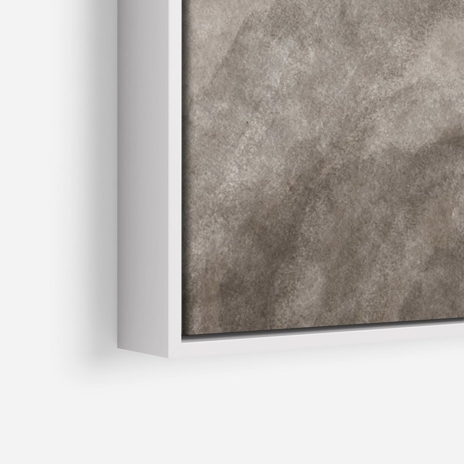 Obraz w ramie 80x120 - Przenikające Kształty - rozmyte cienie, abstrakcja - rama biała