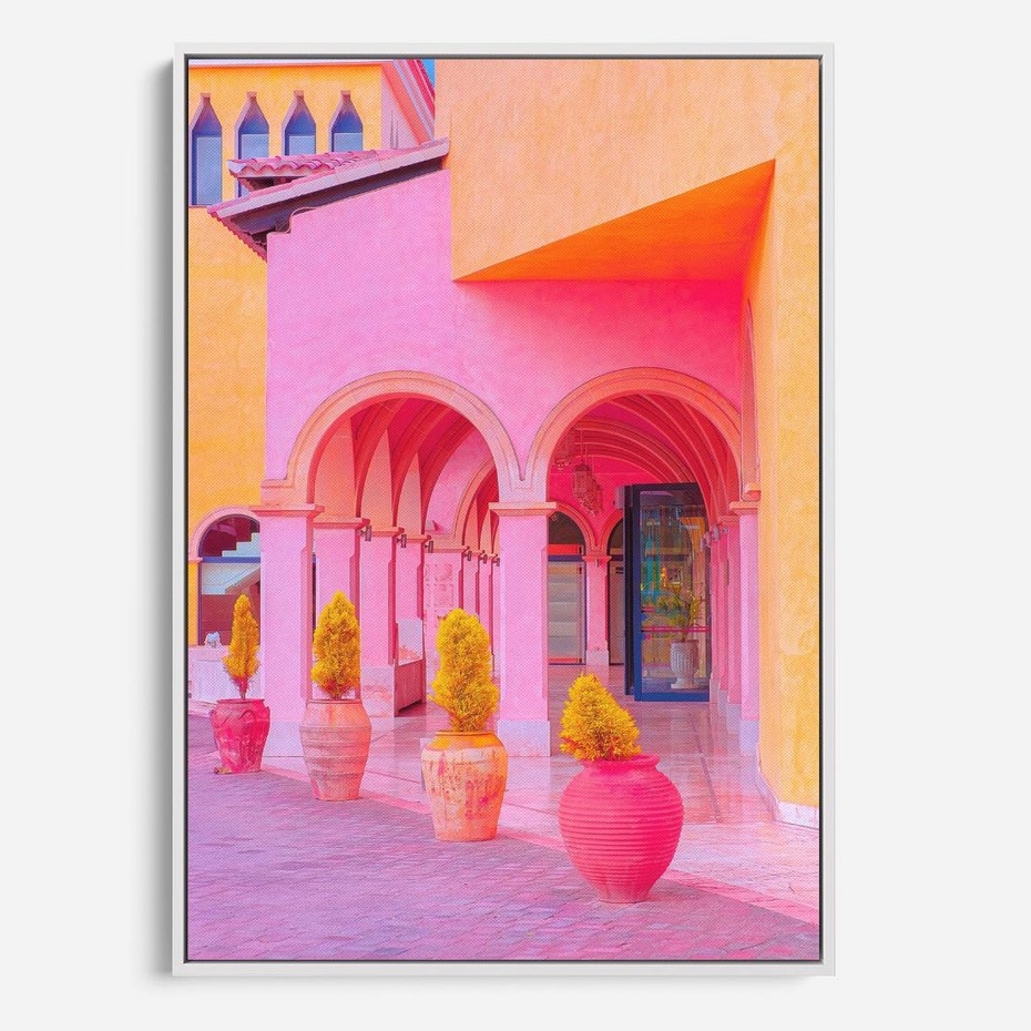 Obraz w ramie 80x120 - Marokańskie pastele - marokański, pastele - rama biała