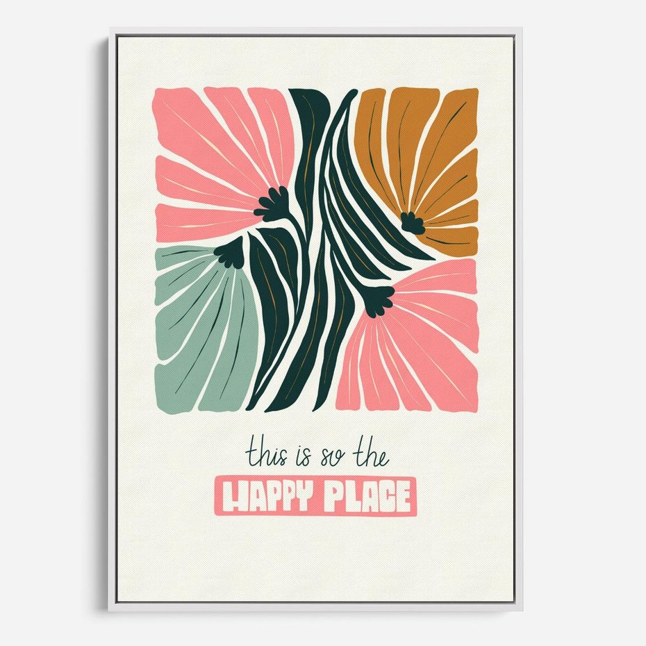 Obraz w ramie 80x120 - Impresje kwiatowej abstrakcji - retro kwiatowa grafika, kompozycja - rama biała