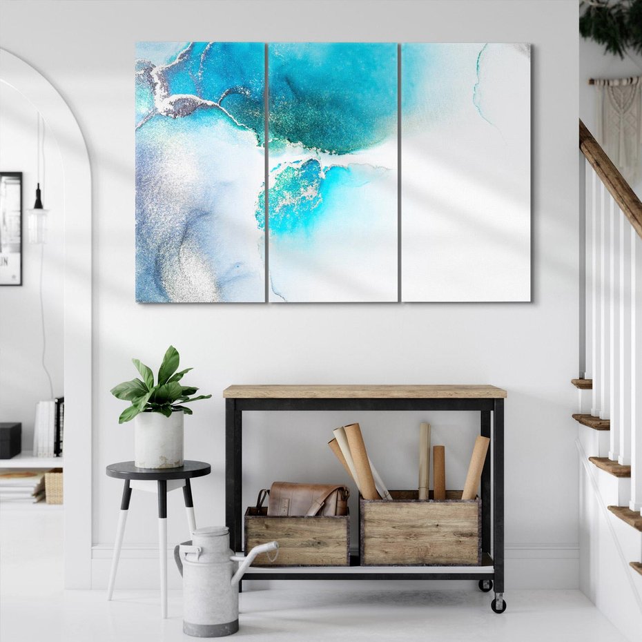 Obraz na płótnie 120x80 - Marmur złotą akwarelą - marmur, akwarela