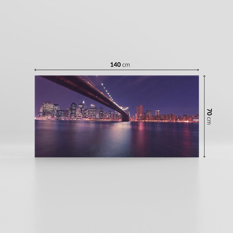 Obraz na płótnie 140x70 - Most w Nowym Jorku nocą - most, Nowy Jork