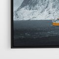 Obraz w ramie 70x100 - Skandynawski pejzaż - skadynawski, pejzaż - rama czarna