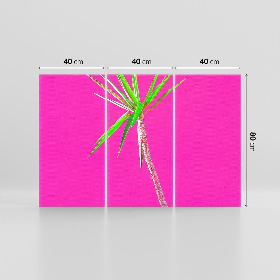 Obraz na płótnie 120x80 - Retro Stylizacja - palma, liście