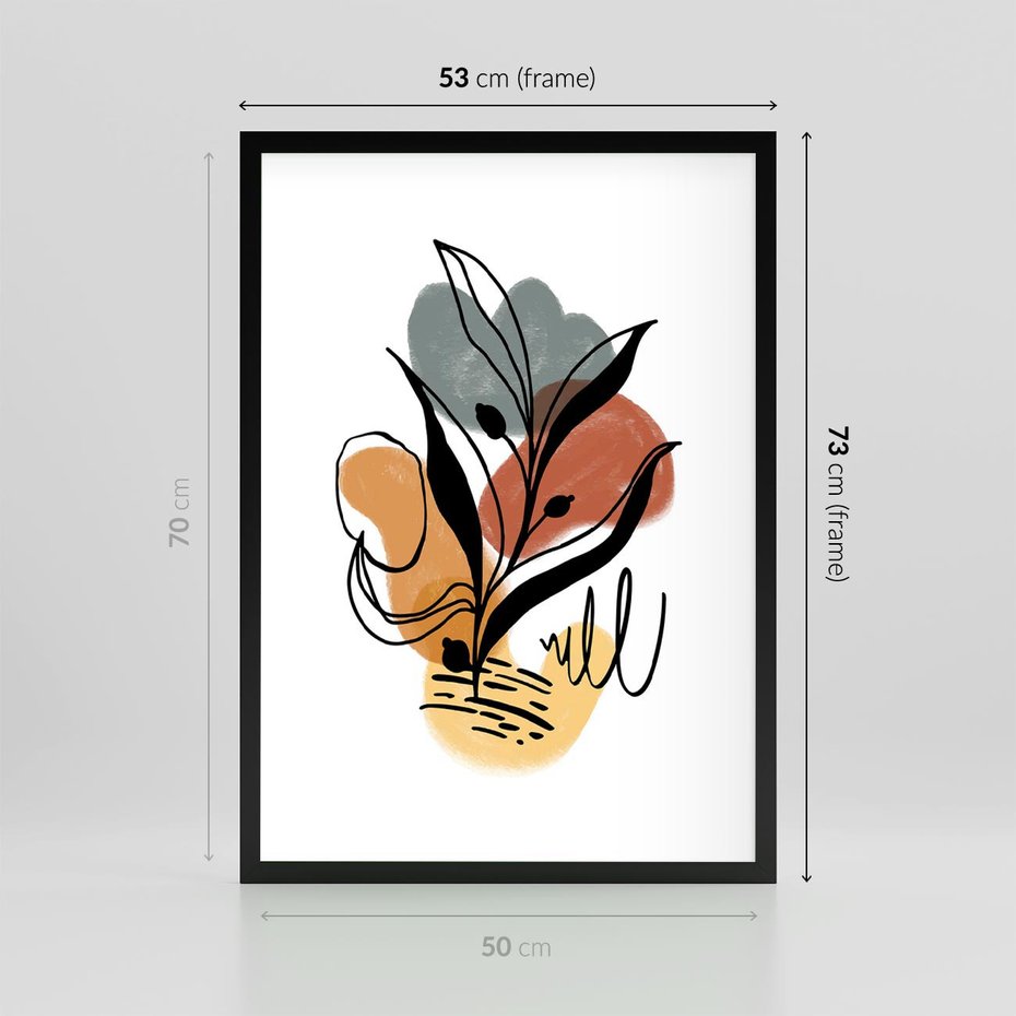 Plakat w ramie 50x70 - Rozkwitające Abstrakcje - abstrakcja, sztuka nowoczesna - rama czarna