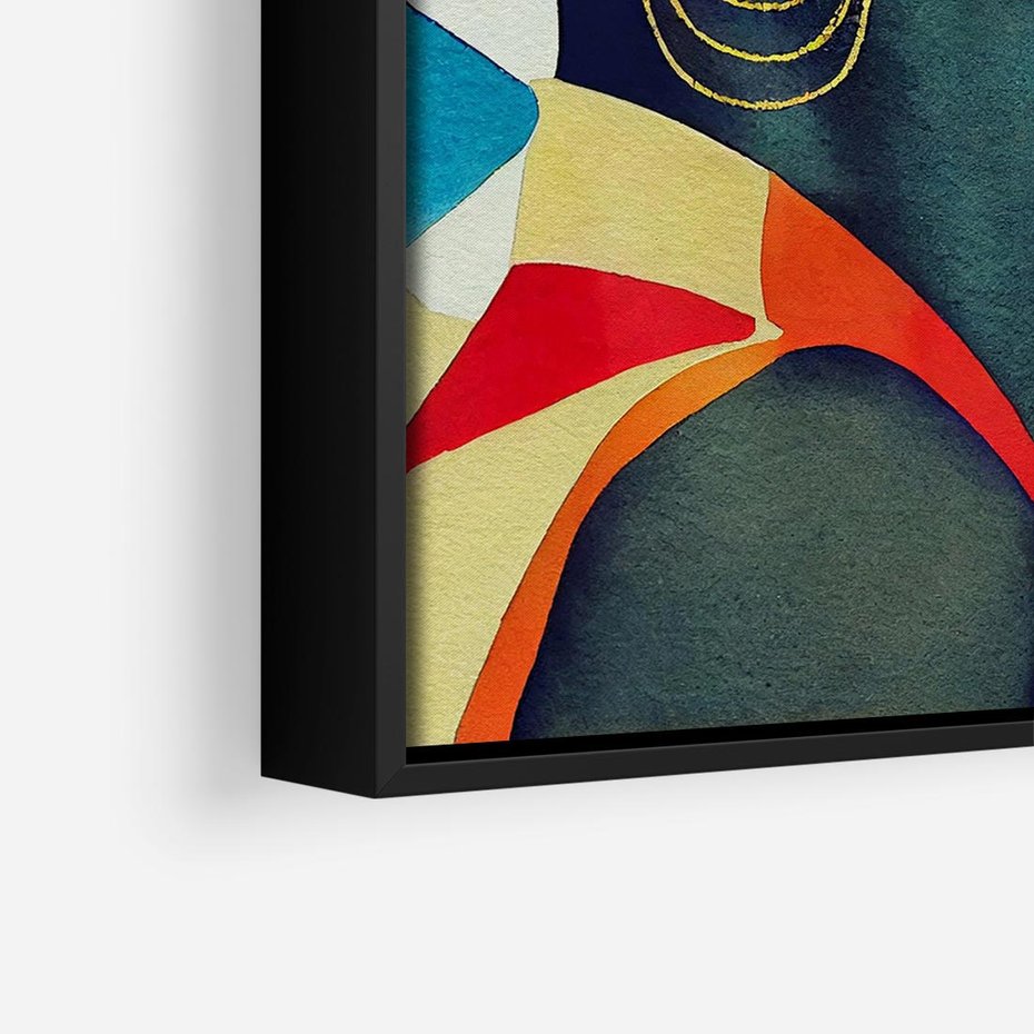 Obraz w ramie 50x50 - Kolory Kobiety - mural, abstrakcja - rama czarna