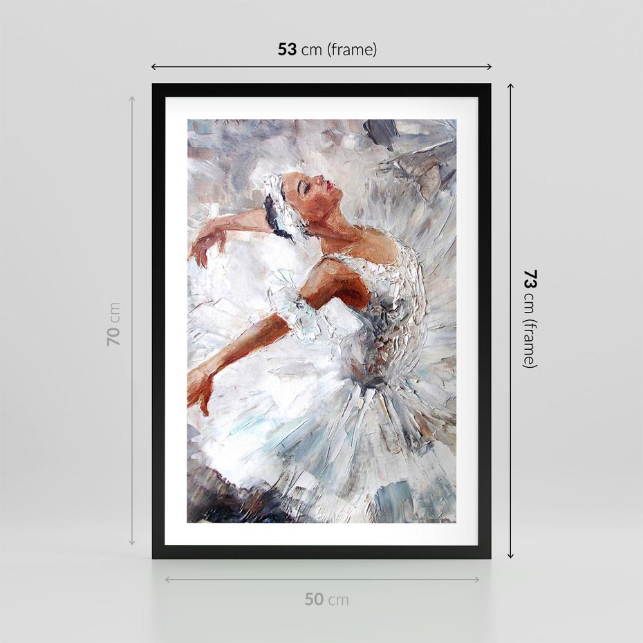 Plakat w ramie 50x70 - Baletowa Sztuka - balet, sztuka - rama czarna