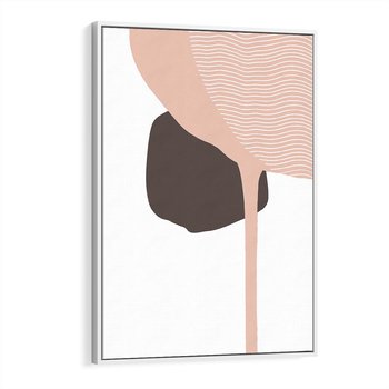 Obraz w ramie 50x70 - Wibracje Odbić Plam - abstrakcyjny obraz, rozlewające się plamy - rama biała