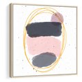 Obraz w ramie 80x80 - Migocące Odbicia - abstrakcyjna kompozycja, jak ręcznie malowana - rama drewno