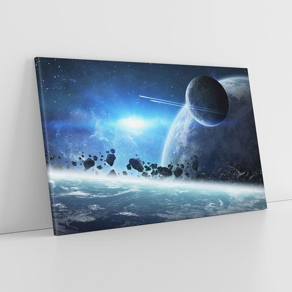 Obraz na płótnie 120x80 - Ziemia w Kosmosie - ziema, kosmos