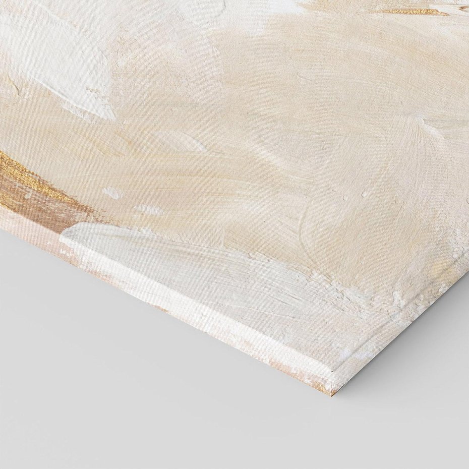 Obraz na płótnie 80x80 - Elegancja w Złocistym Chaosie - złoto beż, abstrakcja