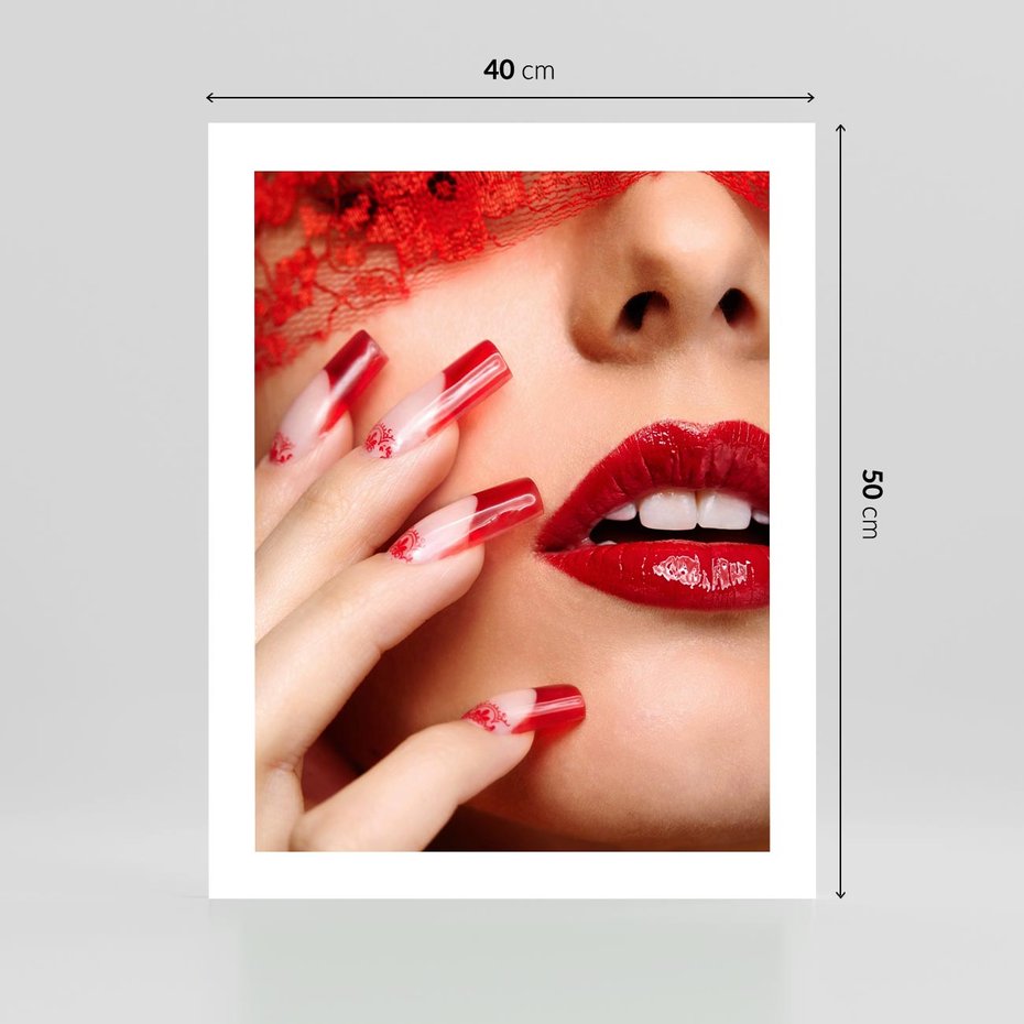 Plakat bez ramy 40x50 - Piękno manicure: kolory i elegancja - paznokcie, manicure