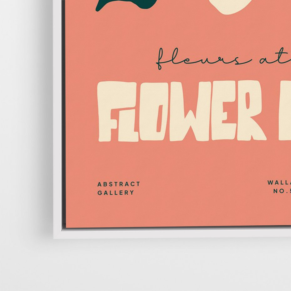 Obraz w ramie 50x70 - Szkicowane Kolorowe Uczucia - kwiatowa kompozycja, minimalizm - rama biała