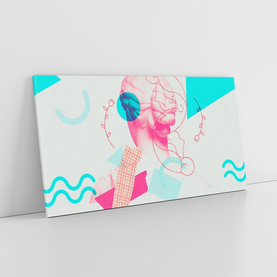 Obraz na płótnie 140x70 - Sztuka w Różach - nowoczesna sztuka, kolaż ze zdjęć