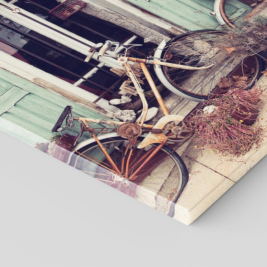Obraz na płótnie 50x50 - Romantyczny rowerowy spacer po Prowansji - Prowansja, rower