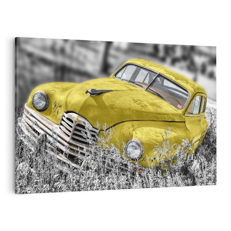Obraz na płótnie 100x70 - Retro Auto: Wspomnienie Minionych Czasów - samochód, auto