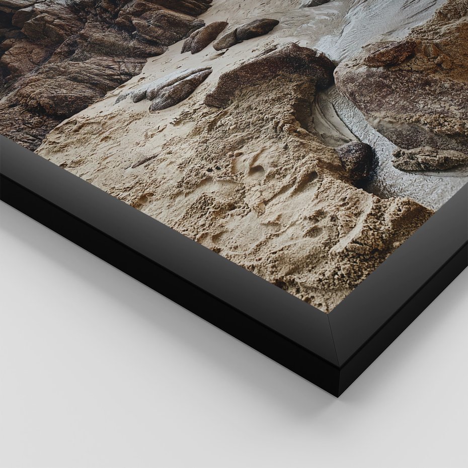 Zestaw obrazy w ramie 40x50 galeria - Morze, plaża, klify - rama czarna