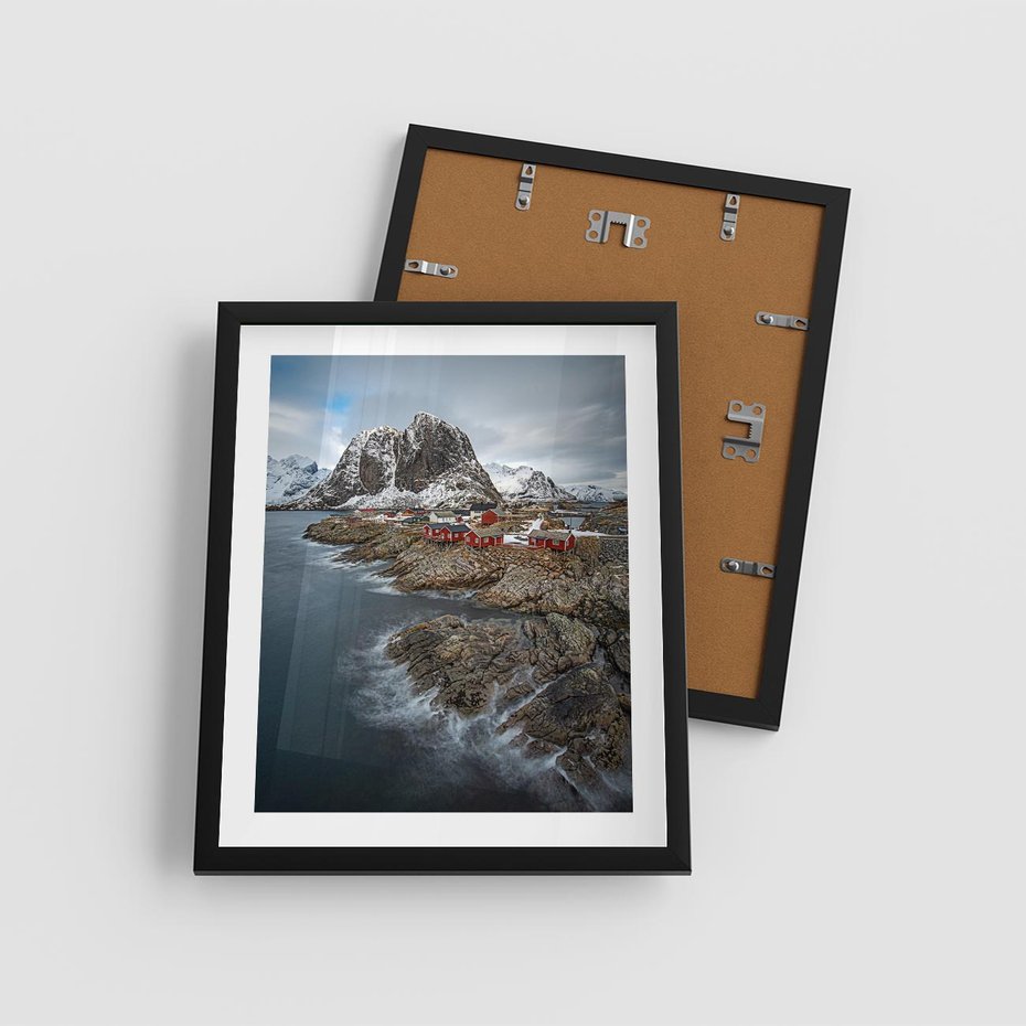 Plakat w ramie 40x50 - Skandynawia - górska odsłona - Skandynawia, góry - rama czarna