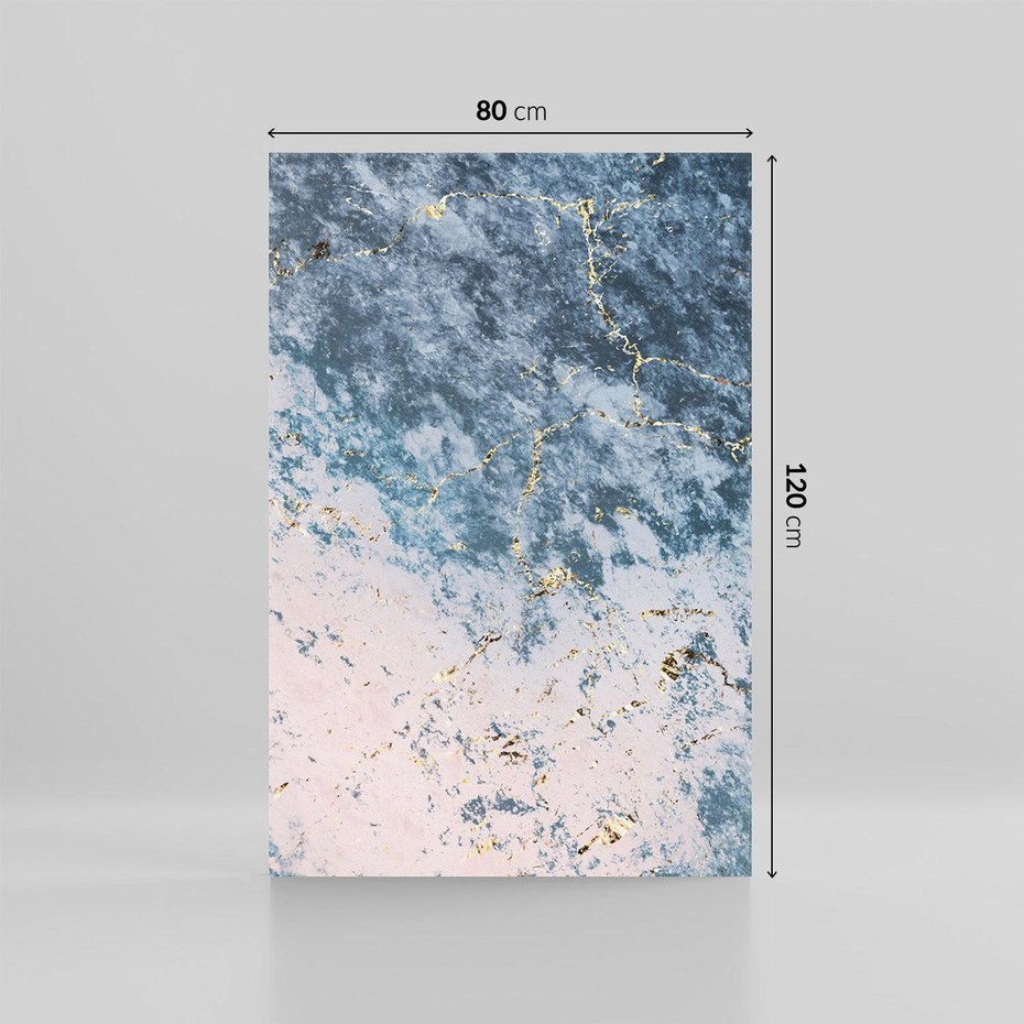 Obraz na płótnie 80x120 - Elegancja i Wyrafinowanie - marmur, złoto